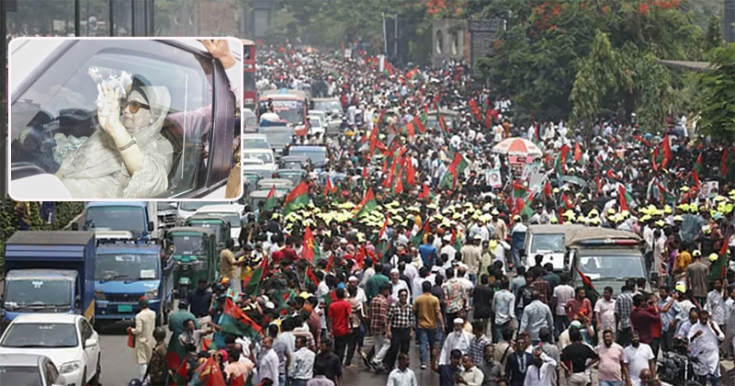 বিএনপি নেতাকর্মীদের স্লোগানে মুখরিত বিমানবন্দর থেকে গুলশান বিএনপি নেতাকর্মীদের স্লোগানে মুখরিত বিমানবন্দর থেকে গুলশান
